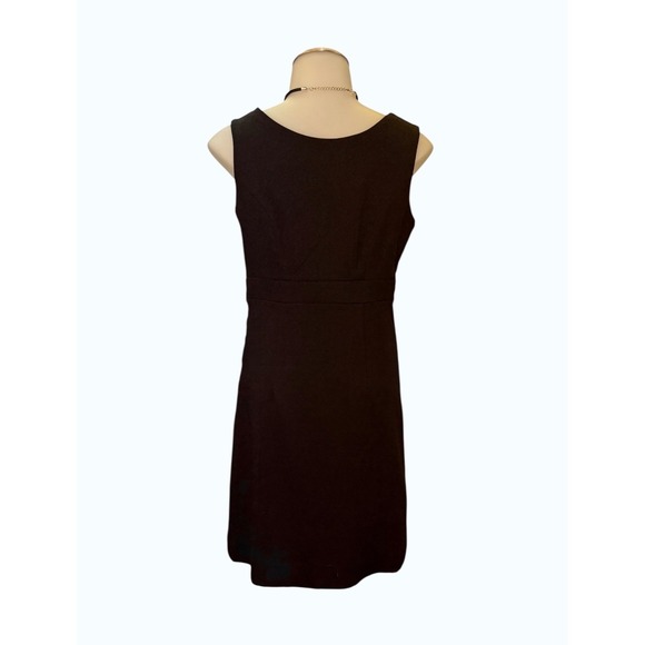 Merona Sheath Dress Women 2 Black Sleeveless Piqué Textured Career LBD Office - Picture 2 of 12
